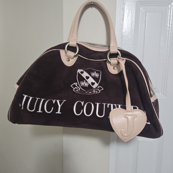 Juicy Couture Brown and Pink Tote Bag with Heart Charm - Picture 12 of 13